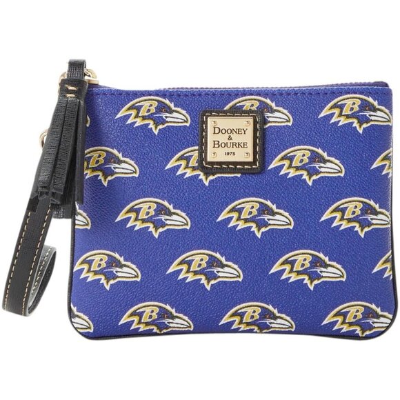 Dooney & Bourke Baltimore Ravens Saffiano Stadium Wristlet - Picture 1 of 9